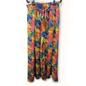 Lepunuo Wide Leg Pants High Waisted Palazzo Flowy Work Casual Flowy Tie Knot Lrg